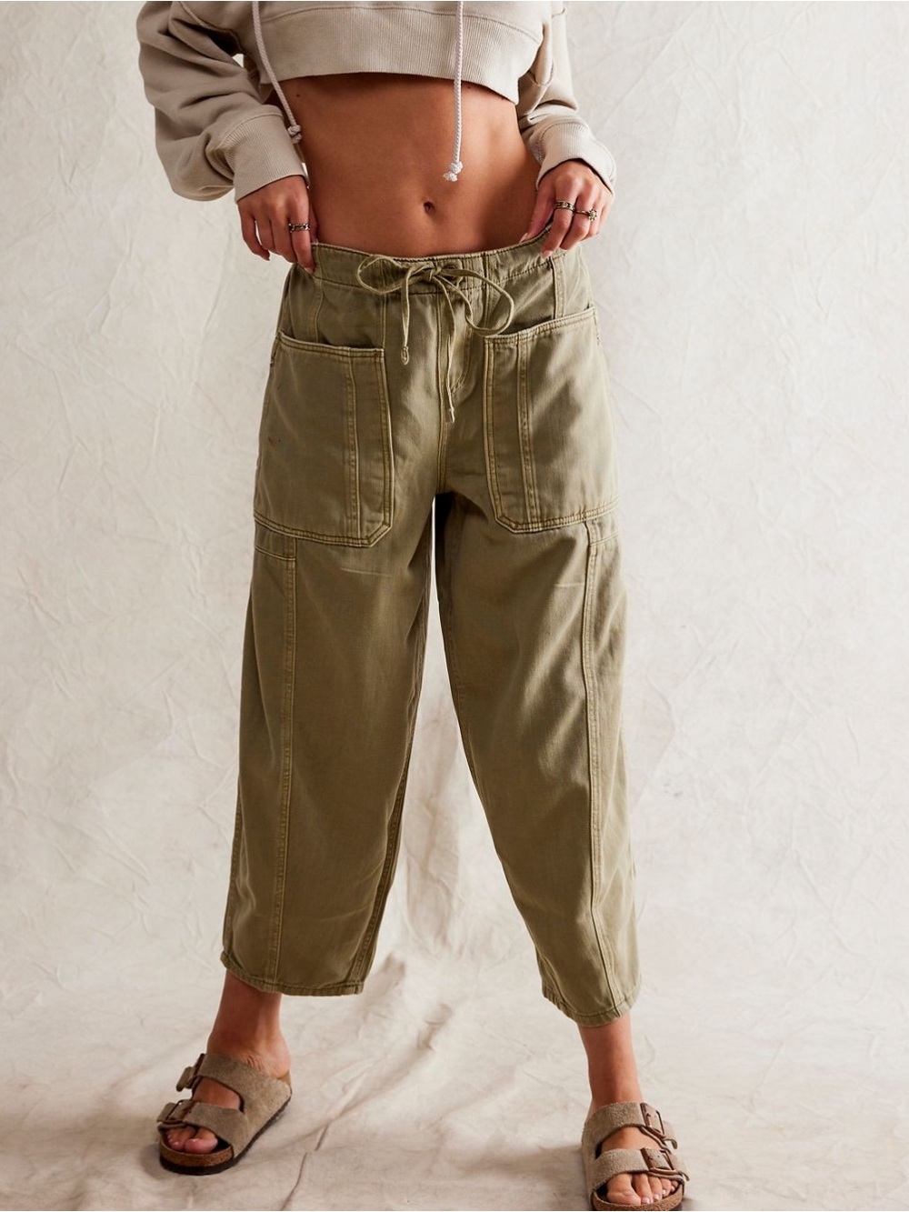 Free People Silverton Pull-On Barrel Jeans